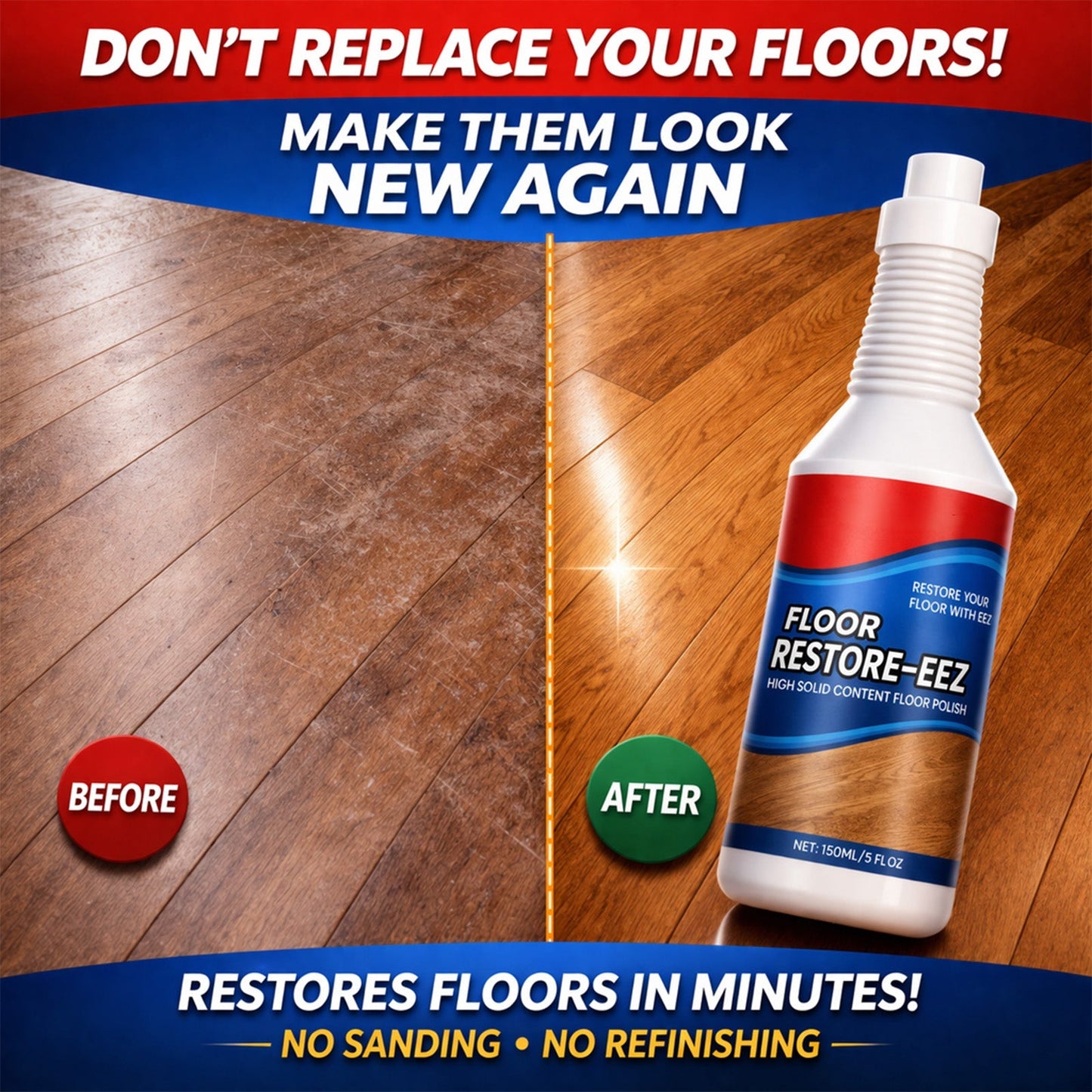 KUBOZN® Floor Restorer – Fast-drying, non-toxic shine. ✨🇫