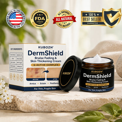 KUBOZN® DermShield - Advanced Bruise Fading & Skin Thickening Cream for Thin, Fragile Skin