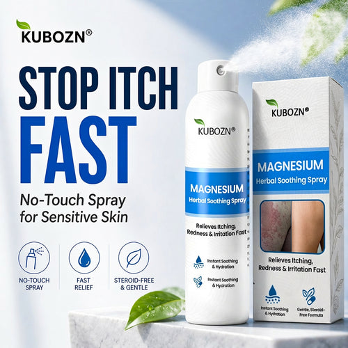 KUBOZN® Magnesium Herbal Spray – Fast Relief for Psoriasis & Eczema | No-Rub, Steroid-Free 🅱︎