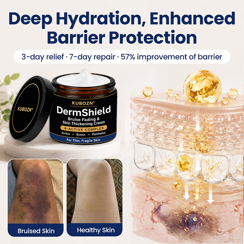 KUBOZN® DermShield - Advanced Bruise Fading & Skin Thickening Cream for Thin, Fragile Skin