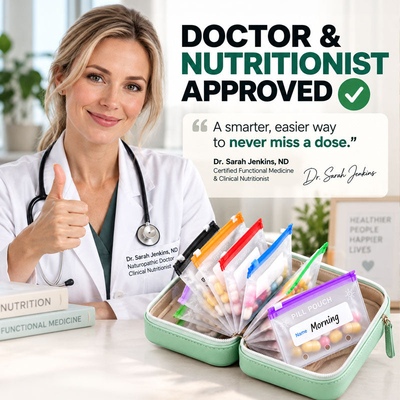 🔵Modular Wellness Wallet – 7-Day Travel Pill & Vitamin Organizer Case