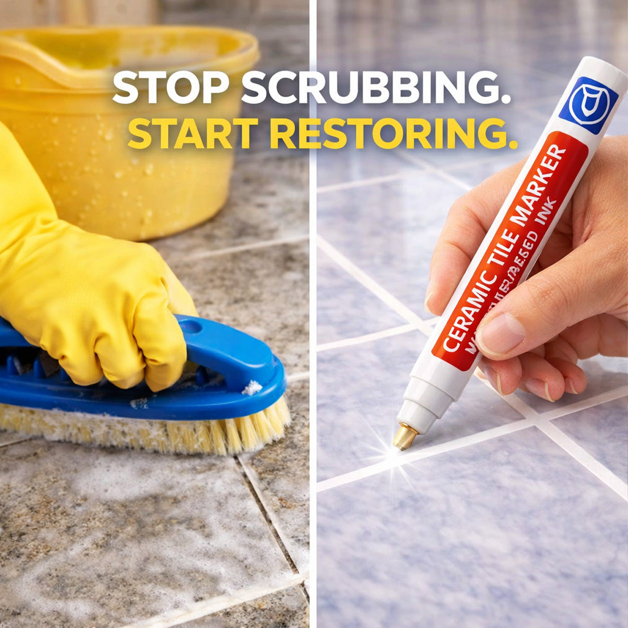 🔥Vodlan™ Anti-Mould & Waterproof Joint Pen for Ceramic Tiles! 🖌️