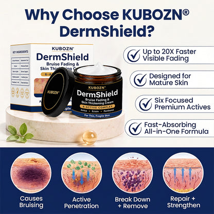 KUBOZN® DermShield - Advanced Bruise Fading & Skin Thickening Cream for Thin, Fragile Skin