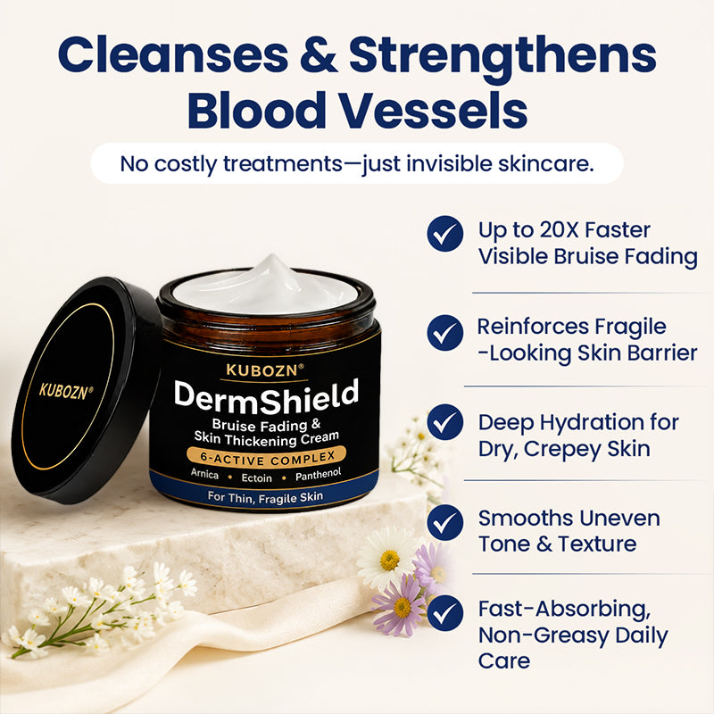 KUBOZN® DermShield - Advanced Bruise Fading & Skin Thickening Cream for Thin, Fragile Skin