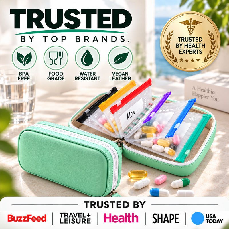 KBZHealth™ Modular Wellness Wallet – 7-Day Travel Pill & Vitamin Organizer Case (OFFER)