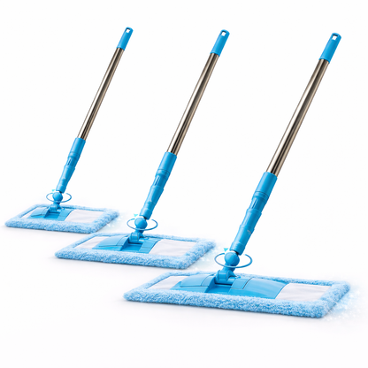 KUBOZN® Detachable Coral Fleece Flat Mop with Stainless Steel Handle