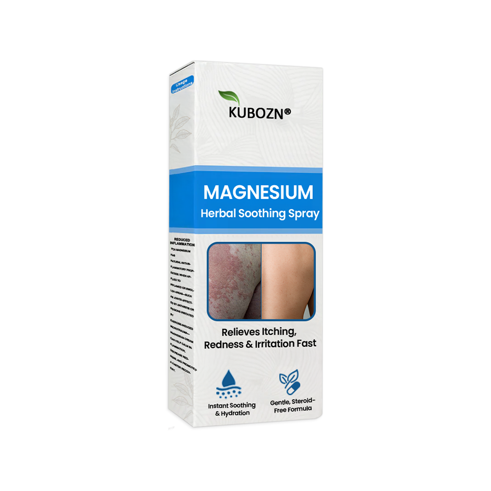 ✅  Official Store:KUBOZN® Magnesium Herbal Spray – Fast Relief for Psoriasis & Eczema | No-Rub, Steroid-Free (OFFER)