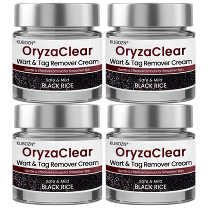 🌿 KUBOZN® OryzaClear – Black Rice Power Cream for Skin Tags & Bumps · Gentle Plant-Based Softening Formula 🅱︎