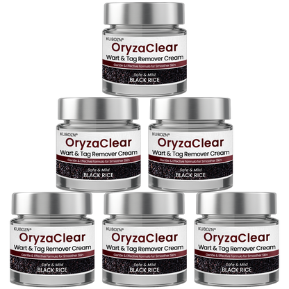 🌿 KUBOZN® OryzaClear – Black Rice Power Cream for Skin Tags & Bumps · Gentle Plant-Based Softening Formula 🅱︎