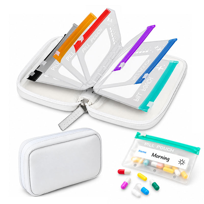 🔵Modular Wellness Wallet – 7-Day Travel Pill & Vitamin Organizer Case